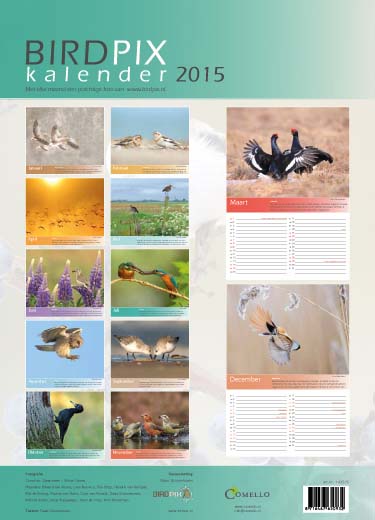 Birdpix kalender 2015 - achterkant