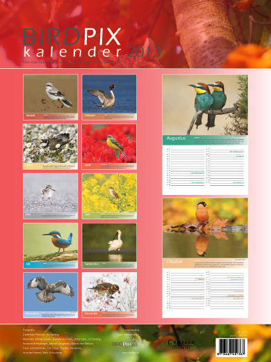 Birdpix kalender 2013 achterkant